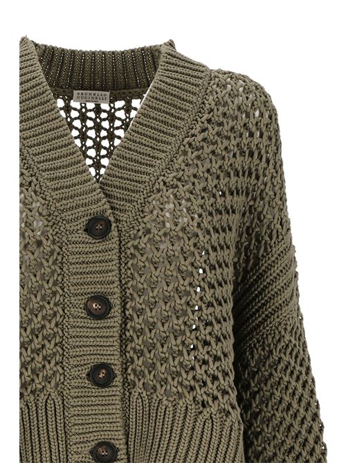 Open-knit cotton cardigan from BRUNELLO CUCINELLI . Brunello Cucinelli | M8E367516C1919